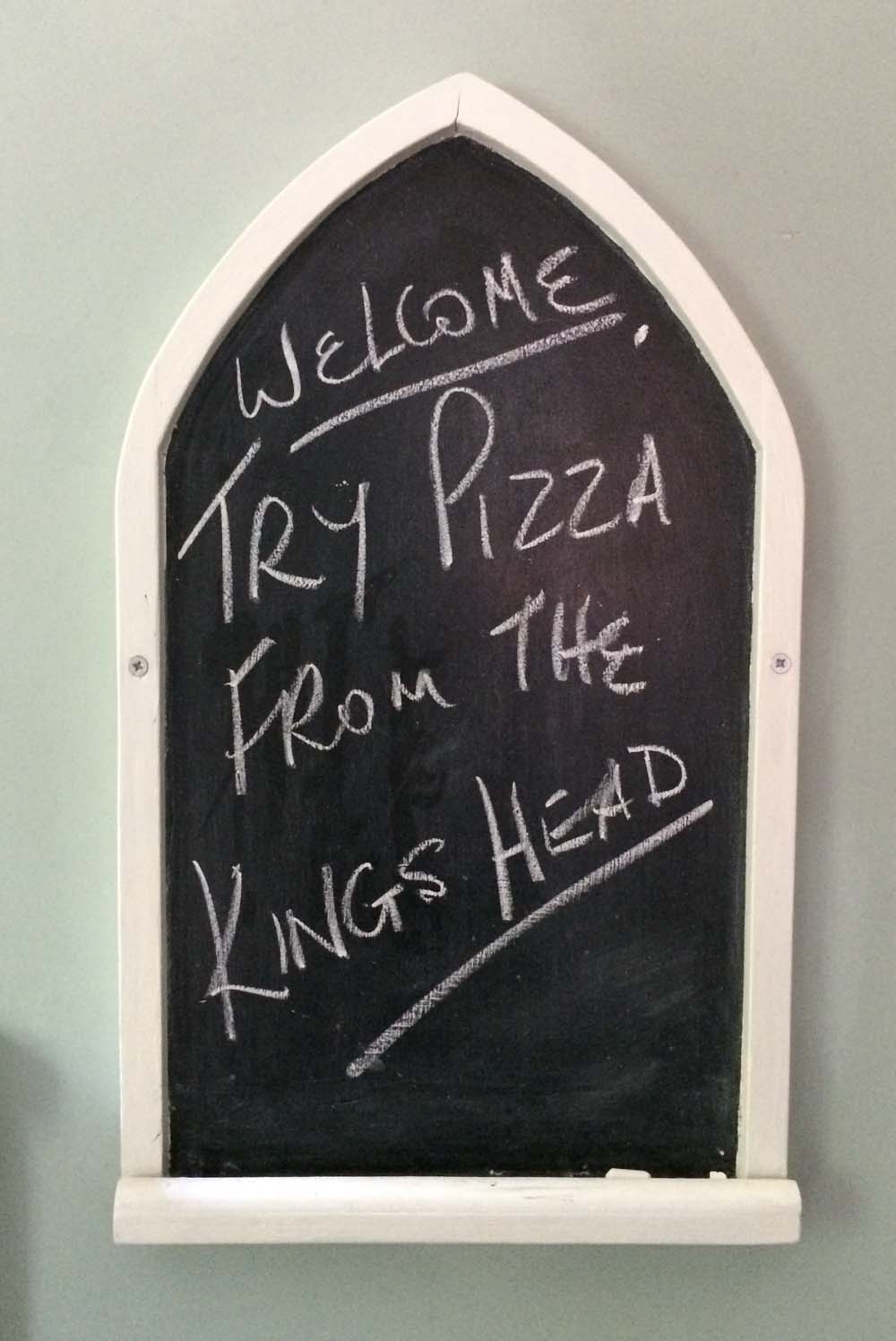 ok! i did go to the king's head but only discovered where  the pizza booth was the next day. i ended up dining at the george