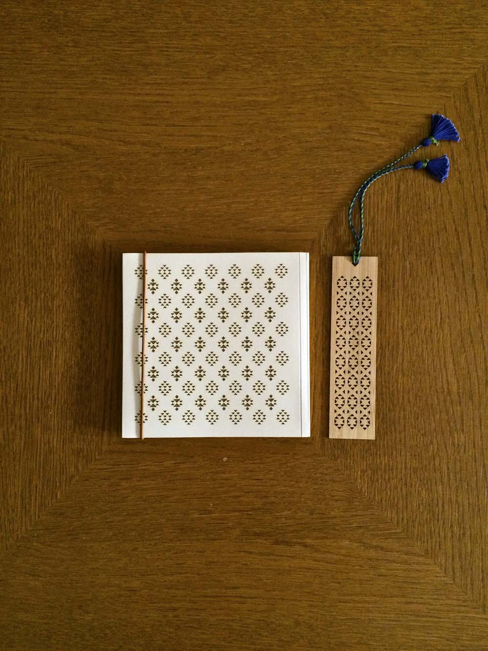 a white mashrabia notebook! oh now i absolutely must finish drawing in my blue one