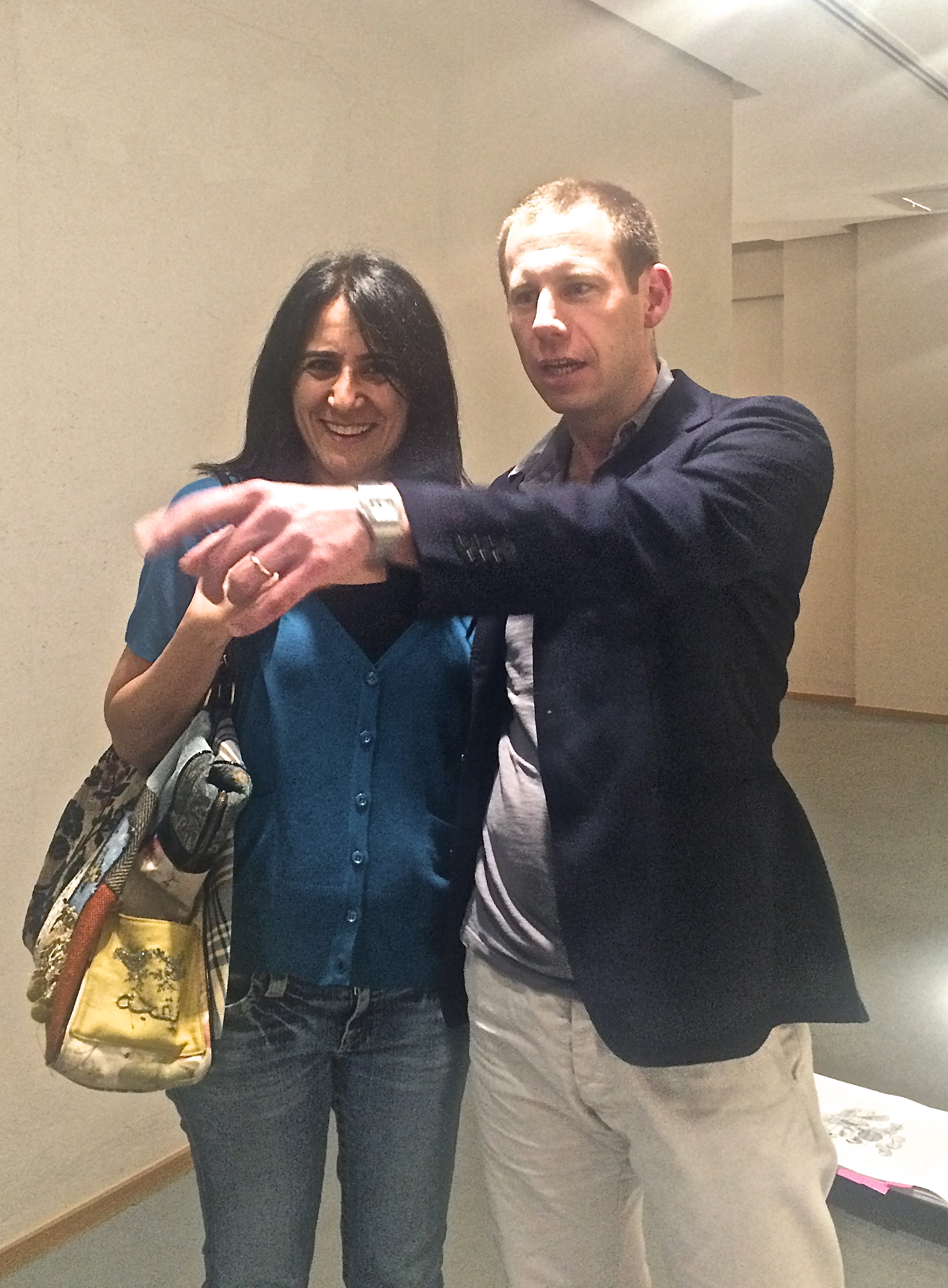 sunday 15 } i met GAF co-director turi munthe and dragged him outside to our exhibition (hey, someone had to do it)
